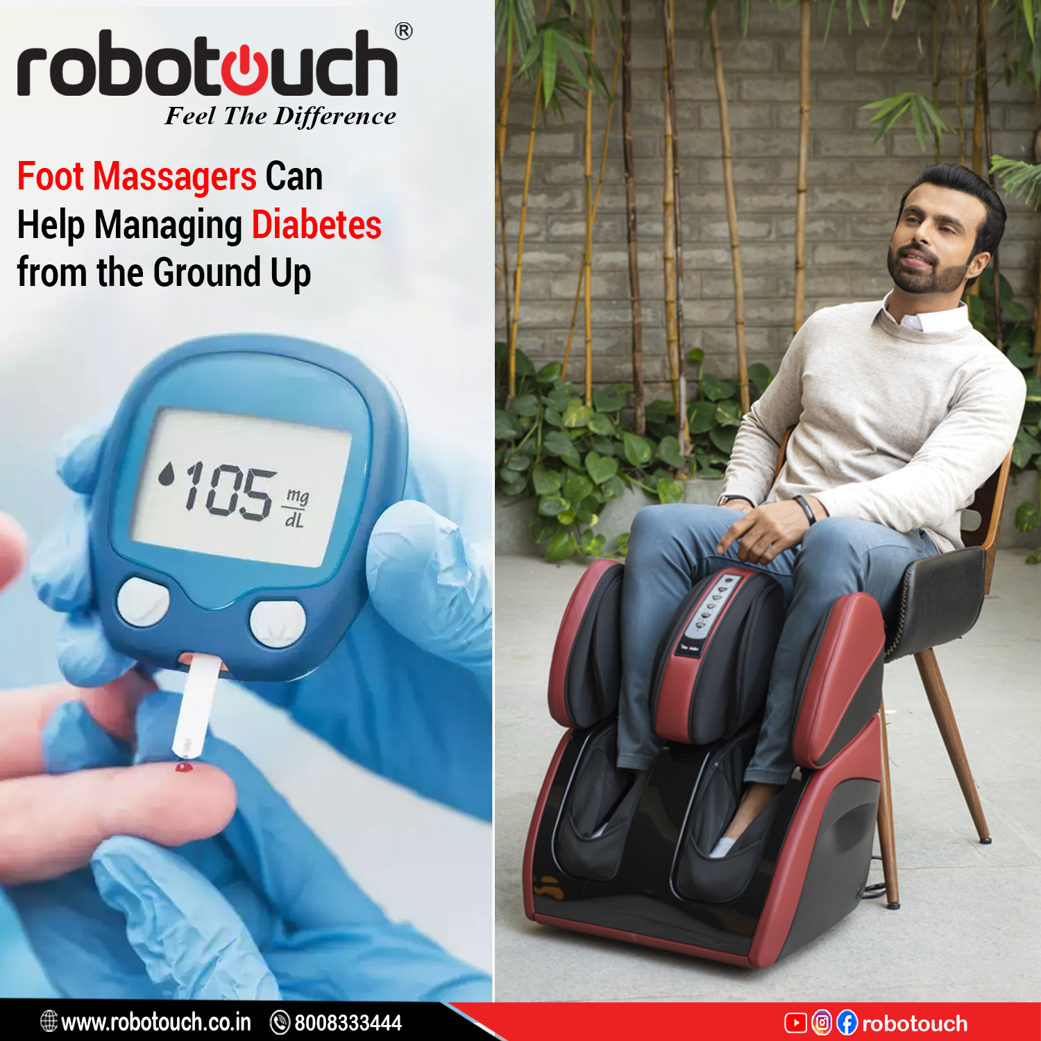 Use of foot massagers for patients with diabetes