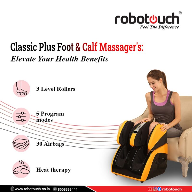 Revitalize with our Classic Plus Foot & Leg Massage Machine. Experience enhanced health benefits conveniently in just 20 minutes.
