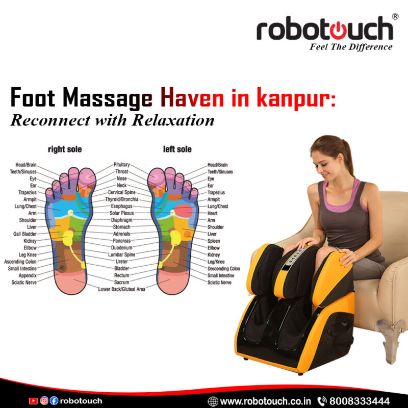 Robotouch Foot Massager Haven in Kanpur: Personalized foot massages for relaxation, stress relief, and overall well-being.