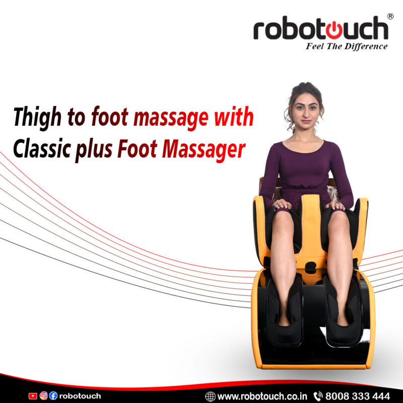 Benefits of a thigh to foot massage with the Classic Plus Foot Massager for ultimate relaxation and wellness.