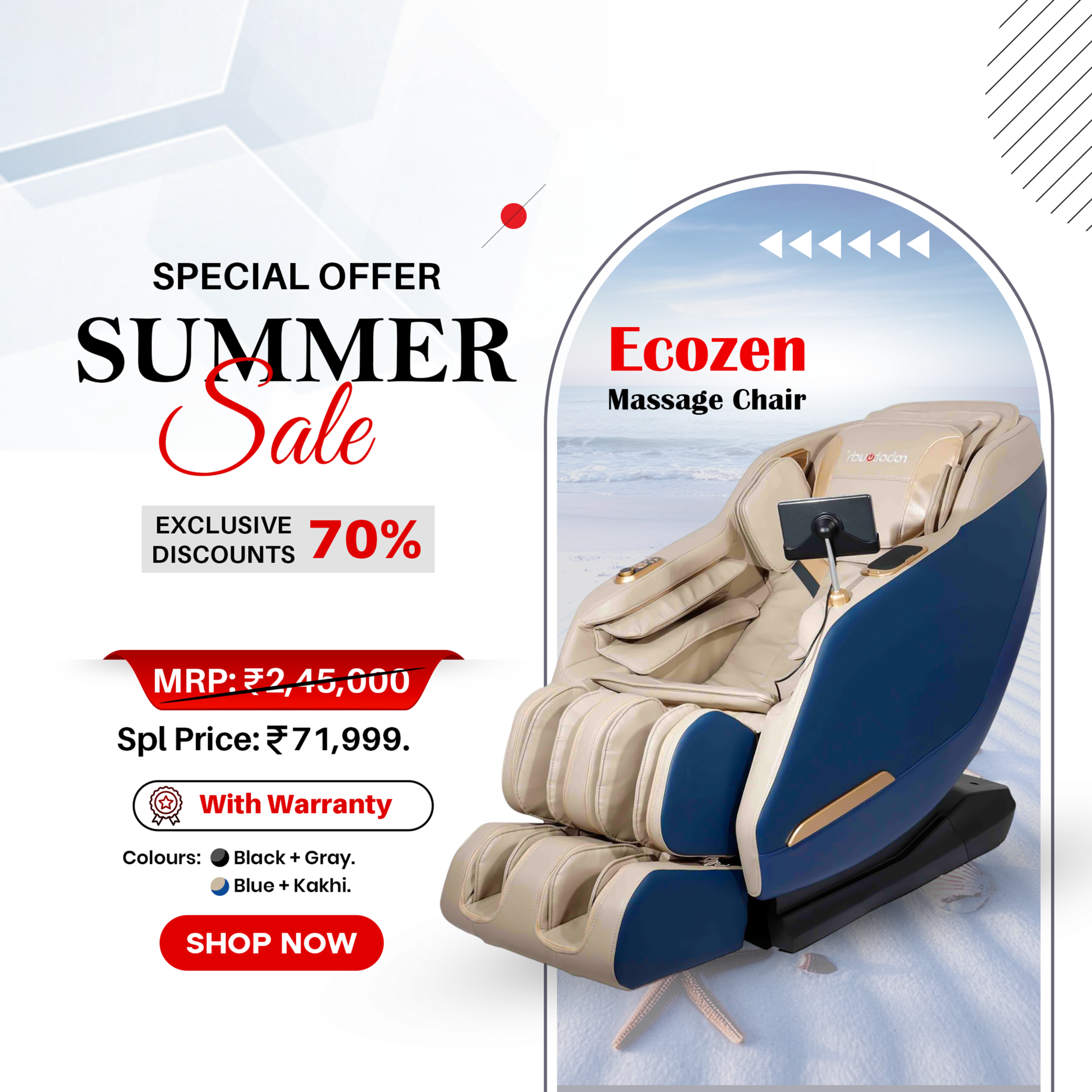 Ecozen_Summer_Offer_W@3x RoboTouch EcoZen Massage Chair - Image 1