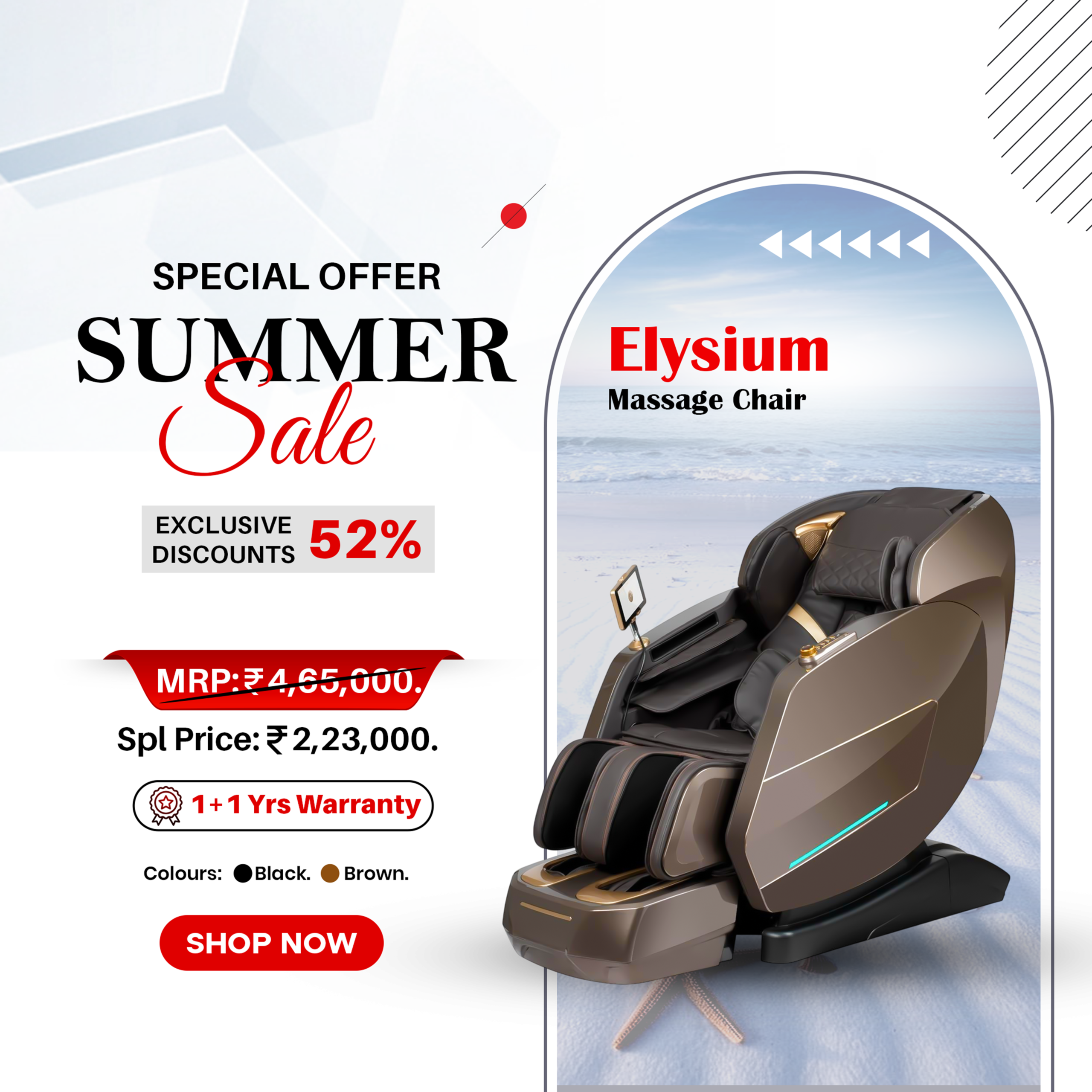 Elysium_Summer_Offer_W@3x RoboTouch Elysium Full Featured Massage Chair - Image 1