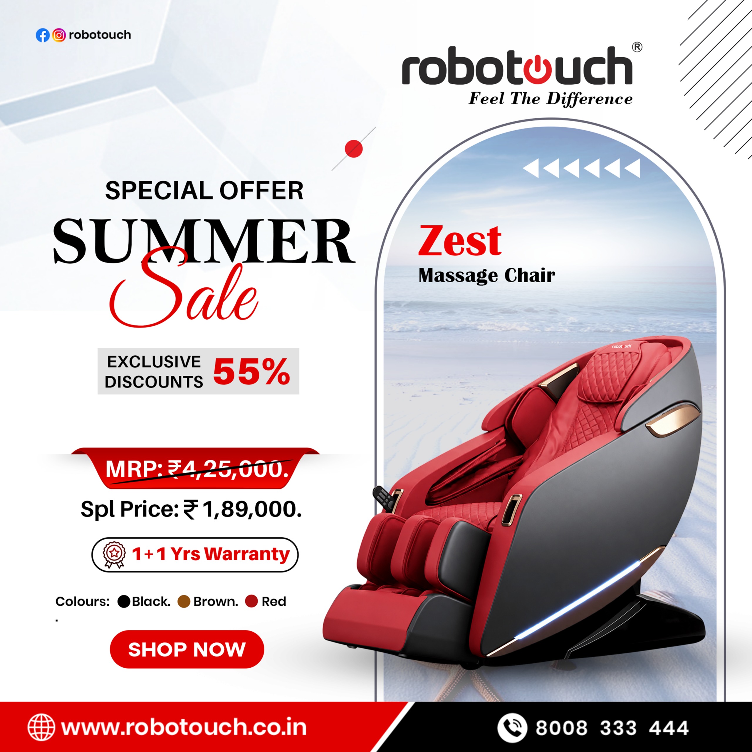 WhatsApp Image 2026-05-23 at 12.26.22 PM RoboTouch Zest Massage Chair - Image 1